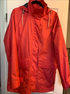 Columbia Coral/Pink Hooded Shell Jacket